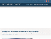 Tablet Screenshot of petersonroofingcoinc.com